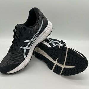 ASICS Gel contend 6 Men's Black and White Athletic Shoes size 9